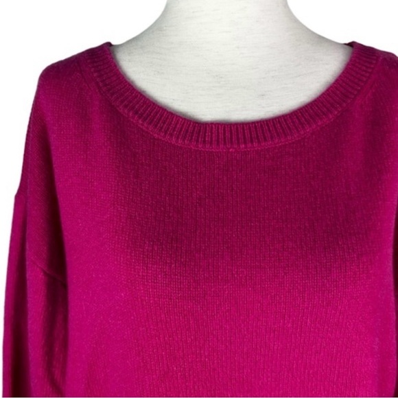 Aritzia cashmere pink relaxed boatneck sweater size m - Picture 2 of 4